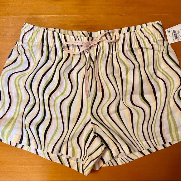 Multicolored Squiggle Print PJ Shorts - Picture 4 of 11